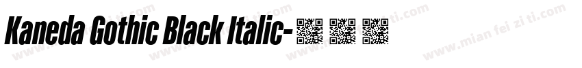 Kaneda Gothic Black Italic字体转换